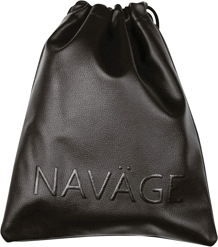 Navage Travel Bag (Black) - Vegan Leather Travel Pouches para mulleres e homes - Custom-Fit Small Pouch para o sistema de irrigación nasal Navage - Versatile Drawstring Pouch e Makeup Bag (8.25 "x10.25")
