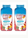 Fiber Well Sugar Gratuit Gummies Supliment, Peach, Căpșuni și Berry Aroma (2 sticle, zahăr gratuit)