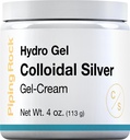 Piping Rock Colloidal Silver Cream | 4 oz | for Skin | Hydro Gel Cream | Non GMO, Gluten Free