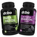 Body Detox Cleanse & Charcoal Capsules - Intestinal Digestive Support Supplements for Stomach Gut Health - Pro Gut Health Intestine Supplement Binder Stomach - Wormwood Black Walnut Complex & Cloves