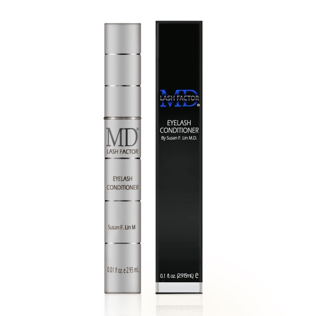 MD Lash Factor Eyelash Conditioner – 0,1 fl oz, 3-måneders forsyning – Daglig Lash Serum med Peptides og Biotin for Thicker Lashes