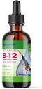 LIQUIDHEALTH-vitamiini B12 Methylcobalamiini Nestemäiset tippat sublingual Hydraxocobalamiini - Boost energiaa, tukea immuunijärjestelmä, parantaa muistia ja keskittymistä - Valmistettu Yhdysvalloissa, Vegan, ei-GMO (2 oz)