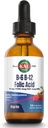 KAL 维生素B-6 B-12 酸液滴,液体维生素B 补充液滴,心脏健康,能量,红血球支持 甲基B12和甲基福拉特,天然混合莓 Flavor, 59 成品, 2oz