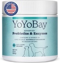 Probiotics for Dogs, for Gut Health and Digestive Health, Yeast Balance, Immune Support, Dog Probiotics and Digestive Enzymes, מעל 1 מיליארד CFUs, 60 צ'אדות רכות