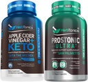 Herbtonics Apple Cider Vinegar Capsules Plus Keto BHB | Fat Burner & Weight Loss Supplement for Women & Men - Prostate Support Supplement for Men's Health | with Saw Palmetto Beta Sitosterol