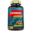 Licorice Extract Capsules with Turmeric, Ginger, Fenugreek, Haritaki, Black Pepper - Support Digestion Function - 90 Caps, 3 Months Supply