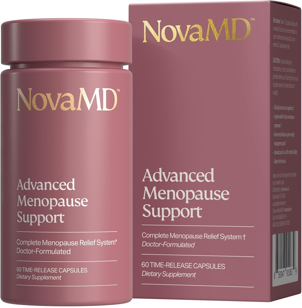 Clinicamente provado Suplemento de Menopausa para gerenciamento de peso, flashes quentes, suores noturnos e baixo consumo de energia