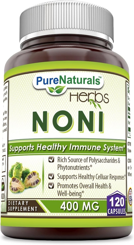 Pure Naturals Noni - 400 mg kapsulas - 120 kapsulas