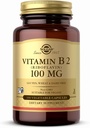 Solgar Vitamin B2 (Riboflavin) 100mg - 100 Gemüsekapseln - Non-GMO, Vegan, Glutenfrei, Dairy Free, Kosher - 100 Portionen