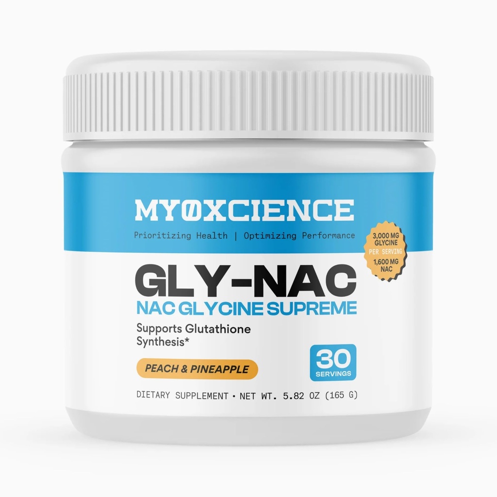 MYOXCIENCE NAC Glycine Supreme | N-Acetyl-L-Cysteine, Glycine, and Taurine Combination (Natural Peach and Pineapple Flavor) (30 Servings)