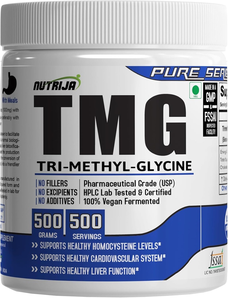 NutriJa-TRIMETHYLGLYCINE (TMG)(Betain Anhydrous) (500 Gramm)