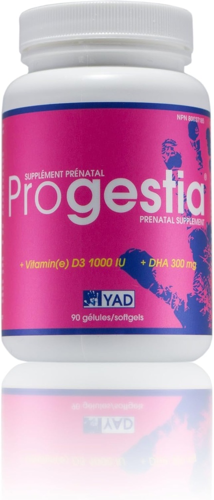 Progestia Prenatal Vitamins for Women with Omega-3 Fatty Acids EPA, DHA, Folic Acid, Iron, Vitamins and Nutrients for Pre During, & Post Pregnancy (90 Pills 3 Month Supply).