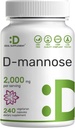 DEAL SUPPLEMENT D マンノー 500mg カプセル (2,000mg/サービング), 240 Veggie Pills – 速い作用水溶性フォーム – 余分な強度の尿路 (UTI) 健康サポート – GMO なし, ビーガン よくある質問