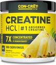 CON-CRET Creatine HCl Powder ← Muscle, Cognitive, Cellular Energy Support Silencio No Bloating or Cramps Silencio USA Made &amp; NSF Certified ← Pineapple (100 Serving)