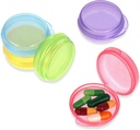 5 Iepakojumi Mini Pill Kaste Mazas Pill Organizators Kaste Portable Vitamīnu turētājs Travel Pill Konteiners kabatai Purse Tabletes glabāšanas kaste turēt zāles Cod aknu eļļa
