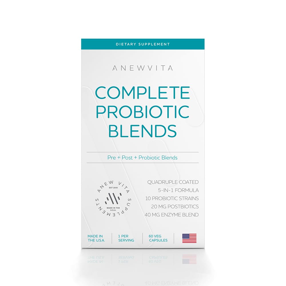 Complete Probiotic Blend: 5-in-1 Digestive Enzymes, Zinc, Postbiotic, Prebiotics and Probiotics for Women & Men, Provitalize for Women Digestive & Gut Health | 10 Strains 20 Billion CFU, 60ct Softgels