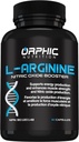 אוPHIC NUTRITION L Arginine תוסף עבור גברים 1000 מ"ג + - 60 קפסולות - L Citrulline ו Nitric Oxide תוספת לתמיכה בריאות השרירים, פעילות גופנית אנדורנס, בריאות הלב, רמות * אנרגיה *