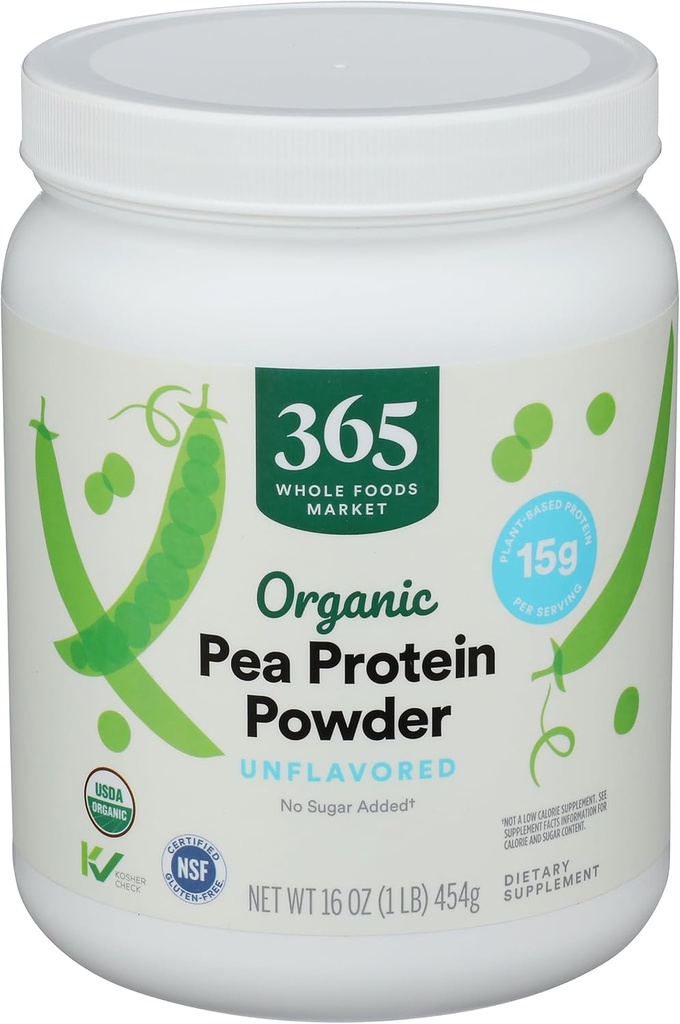 365 door Whole Foods Market, Organic Pea Protein, 16 Ounce