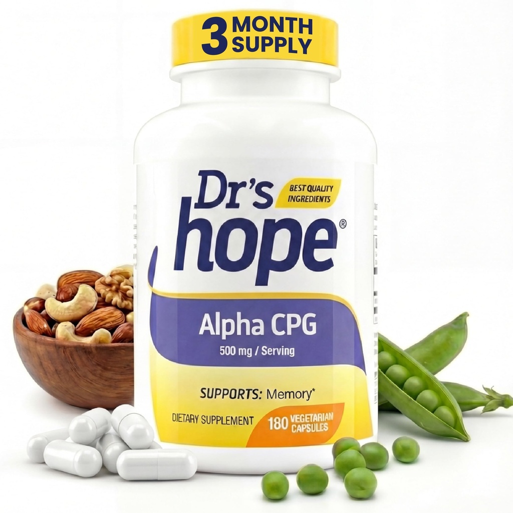 Alpha GPC Supplement 500mg | Supports Memory and Cognitive Function - Made in USA Backed by 30+ Years - Kosher & cGMP Certified & Non-GMO - 3 Month Supply
