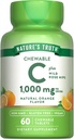 Nature's Truth Chewable Vitamin C with Rose Hips | 1000 mg | 60 Tabletler | Vegan, Non-GMO & Gluten Ücretsiz Supplement Supplement C with Rose Hips | 1000 mg | 60 Tabletler | Vegan, Non-GMO & Gluten Free Supplement Supplement