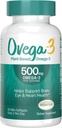 Algal Oil Daily Supplement, 500mg, 지원 뇌, 눈 & 심장 건강, 일 당 2개의 소형 softgels, 60 조사에서 OVEGA-3 식물 근거한 Omega-3