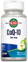 KAL CoQ10 30mg, Fórmula antioxidante, suplemento Q10 de coencima para a saúde cardíaca e soporte de enerxía celular, ActivMelts de disolución rápida, Vegetarian, Natural Green Apple Flavor, 90 Serv, 90 Micro Tablets