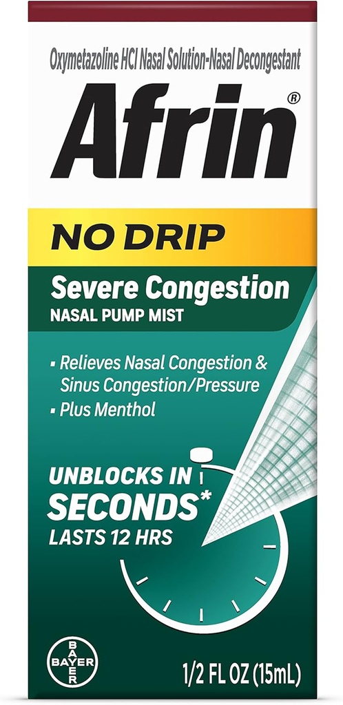 Afrin geen druppel ernstige 12 uur neus decongestant pomp mist - 0,5 ounce