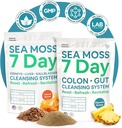 Atlantic Naturals Moss 7- den plné tělo čištění Detox Bundle, Colon čistící prášek s Psylium Husk Senna Powder & Organic Moss Powder Ledviny, játra, žlučník, ananas Flavor Drink Mix