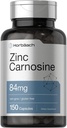 Horbäach Cink Cinc Carnosine Supplementary 124; 84mg / kapszula 124; 150 Count Agriculture 124; Non-GMO & Gluten Free