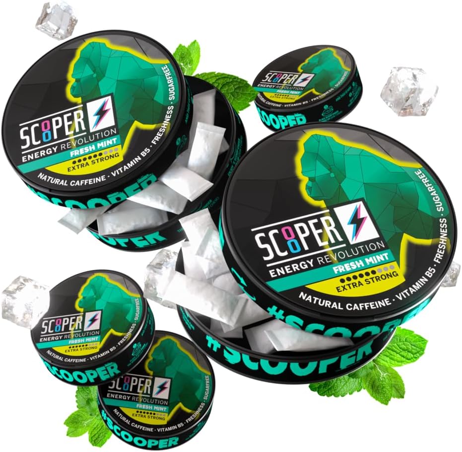 Energia de Scooper acaba d'aconseguir l'Advot Extra 80mmg Cafeine Energia Pouchs Sugarfree Pack 5 (12 pcs/can)