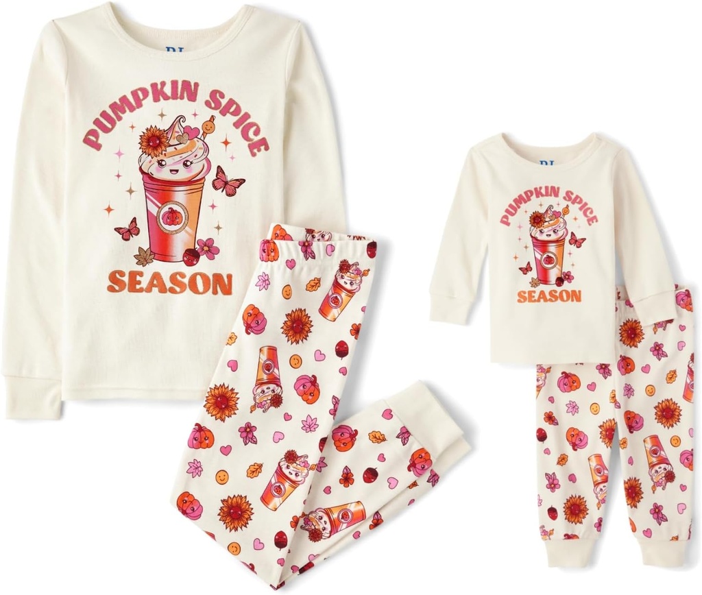 Çocuk Yeri unisex-baby And Kids, Sibling Matching, Holiday Pajama Setleri, Pamuk