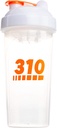 310 Nutrition Protein Shaker Butelka Meal Mikser Mikser do mieszania proszków protein, Lemonade Mix, i przed treningiem (Clear w / White Lid)