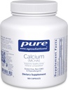 Encapsulacións puras Calcium MCHA | Suplemento hipoalerxénico para soportar ósos * 180 cápsulas
