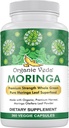 Organik Veda Moringa Leaf Toz Capsules, 1000 mg, 360 Kont - Gerçek Yeşil Yerli Moringa Oleifera, Premium Strength Nutrient Dense 100% Pure Leaves - Energy, Sleep & Immunity Support - Vegan
