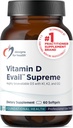Deseños para saúde D-Evail Supremo - 5,000 IU vitamina D3 Suplemento con VIT K (K1, K2 como MK-4) + GG - Ósos, Cardiovascular + Apoio inmune - Mellor Biodisponibilidade (60 Softgels)