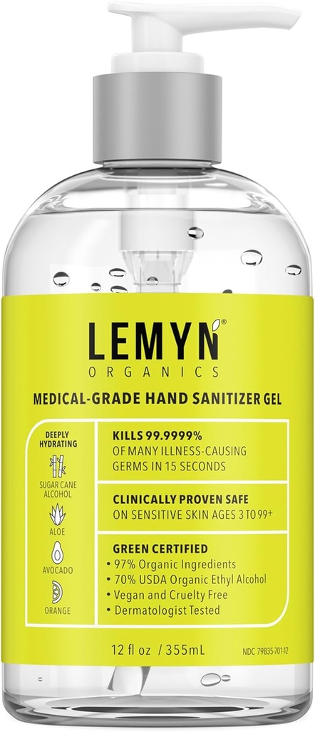 Medical-Grade Hand Sanitizer Gel  Fles met pomp