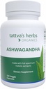 Tattva gyógynövényei Organic Ashwagandha kapszula kiegészítés, 2 hónap ellátás, 120 Veggie kapszula