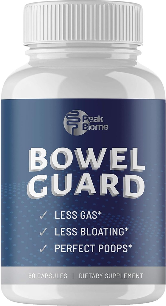 Bowel Guard - Probiotics ilə Bitki-based Active Digestive Enzyme Supplements - Probiotik Digestion Aid - Bloating və Gas üçün - 30-Day Supply - Paleo - Keto - 60 Ct