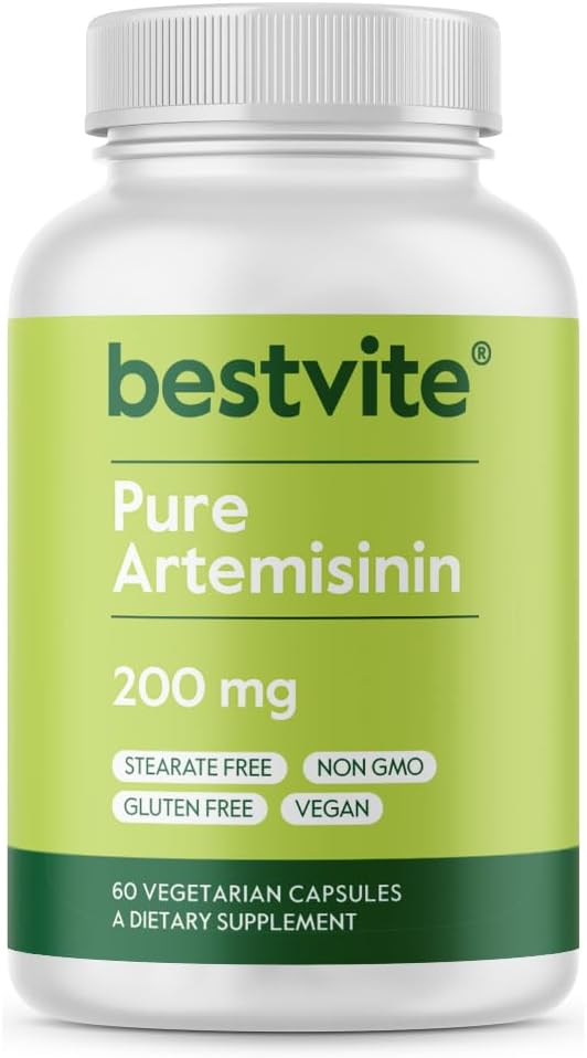 BESTVITE Artemisin 200mg Per Capsule (60 Vegetariánske kapsuly) - No Stearates - No Flow Agents - Vegan - Non GMO - Gluten Free