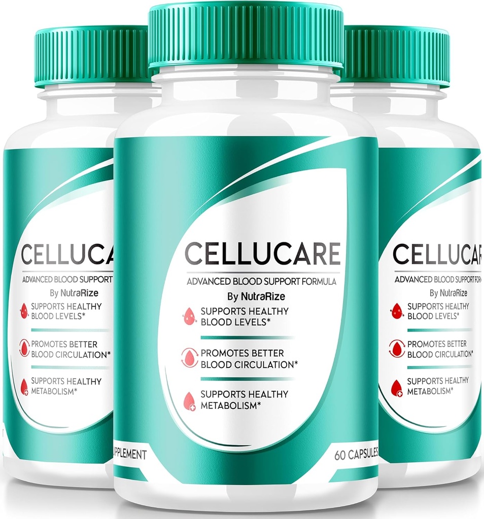 (Pack of 3) Cellucare Capsules, The Powerful Blood Support, Maximum Power Formula for Maintaning Healthy Levels, All Natural Pills to improve Health, Cellu Care Tablets Reviews (180 kapsula)