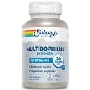 Solaray Multidophilus 12 Strain Probiotic 20 Billion CFU, Probiotics for Digestive Health for Women and Men, Daily Gut Health Support Complex with Prebiotic Inulin, No Dairy - 100 VegCaps