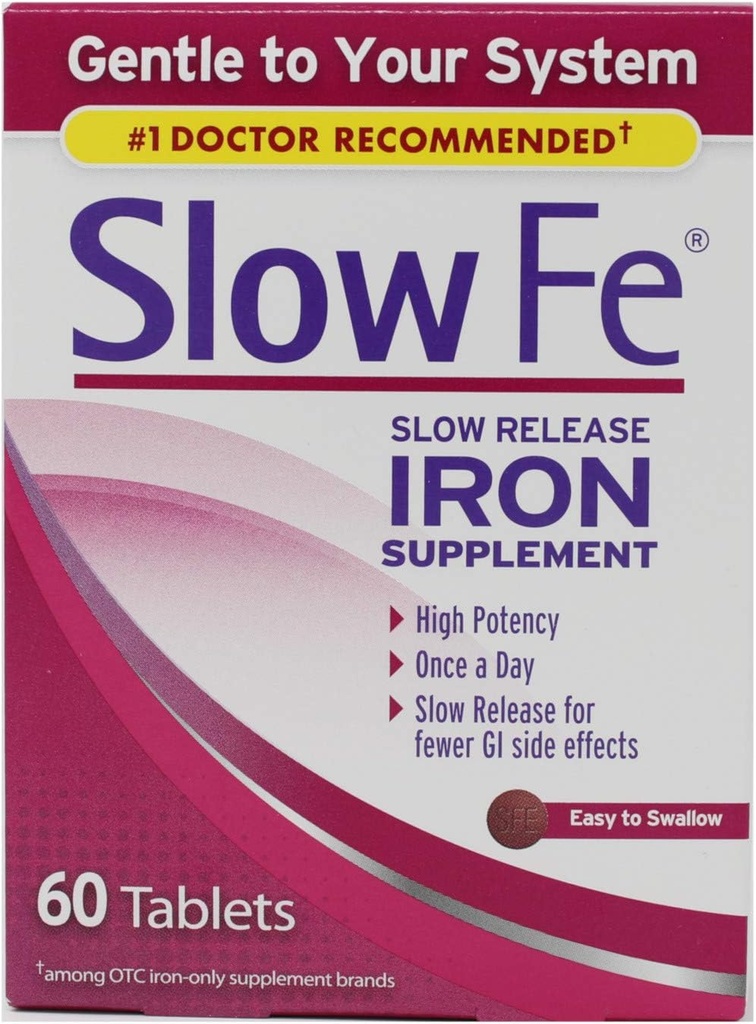 Langsom Fe Slow Release Iron Tabletter, 60 Count