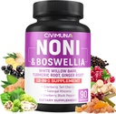 Noni Capsules配有Boswellia、White Willow Bark、Turmeric、Ginger Root和更多-90 Capsules供3个月使用