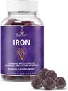BeLive Iron Gummies - monivitamiini täydentää C-vitamiini, A, B & Sinkki, Tukee veren happi, Vegan rauta täydentää naisille, miehet & lapset kasvun ja kehityksen - Rypäleen maku ...