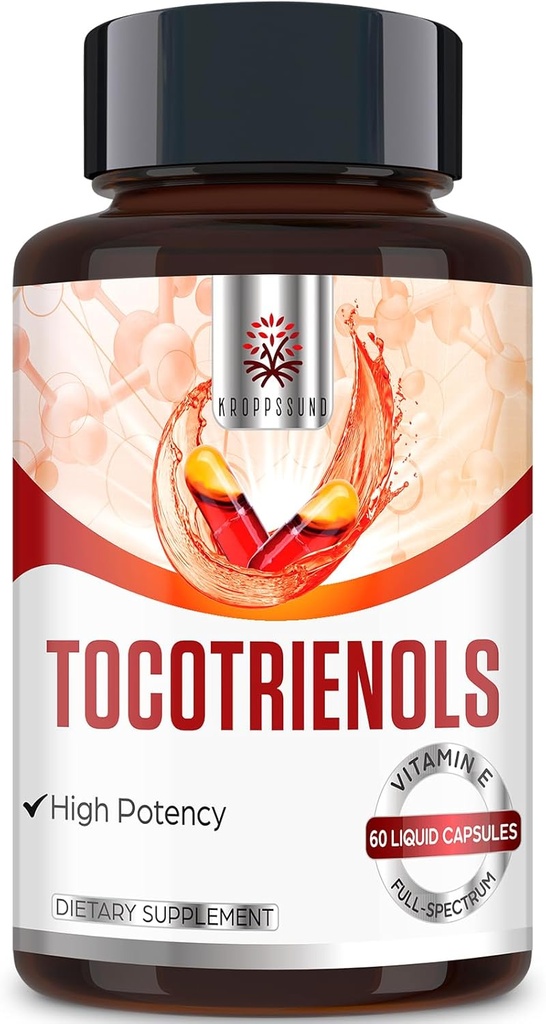 Kroppsund Tocotrienol Supplement Full Spectrum, Tocotrienol Vitamin E-Tocotrienol 800 mg - 60 Sıvı-Filled Capsules