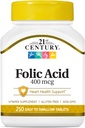 21st Century Folic Acid 400 mcg таблетки, 250 граф