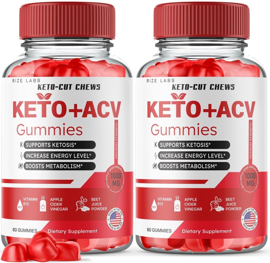 (2 Pack) Keto-Cut Chews ACV Gummies - Keto-Cut Chews Premium Keto ACV Advanced Kaalulangus, Keto + ACV Gummy, Keto Cut Chews Maksimaalne tugevus täiendus, KetoCut Chews Reviews (120 Gummies)