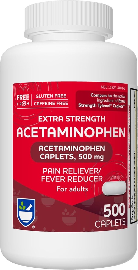 Rite Aid Extra sila Acetaminophen, 500 mg - 500 Caplets 