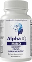 Alpha IQ Mind Brain Focus Memory Health Pro Mind Complex Mind Tech Nootropic Original by Nutra4health Mindtech Brain Booster 보충 60 캡슐