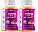 Vitamatic Prebiotic Fiber Gumies up - 2 Pack (Total 120 Gummees) 7g Fiber per Serving124; Extra Sugar Aproved 124; Zéró Cukor Advanced 124; Pectin- Based Aproval 124; Emésztési Egészség & Szabályosság Támogatás